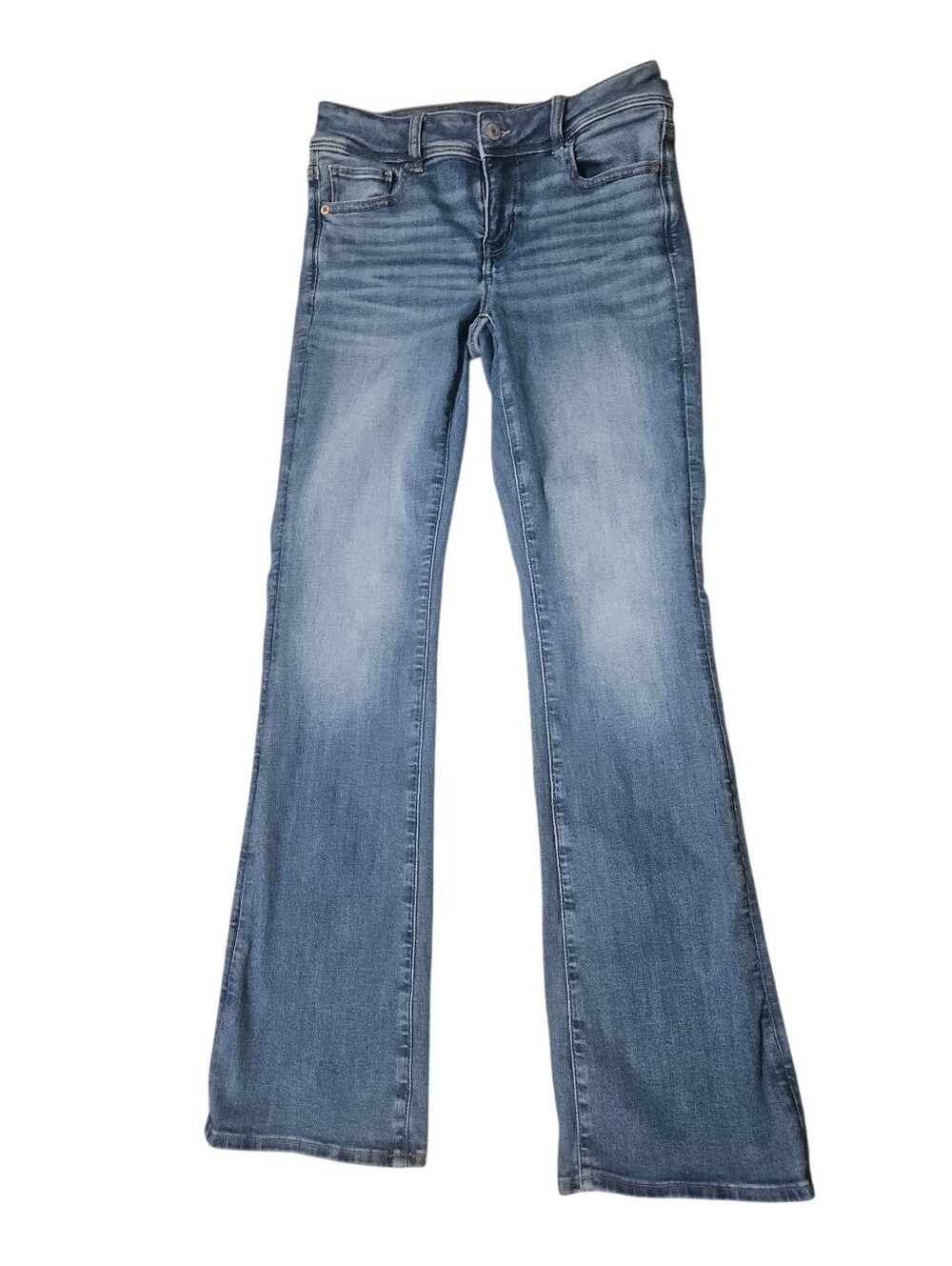 American Eagle Kick Boot Bootcut Jeans Mid Rise Medium Blue Wash Flare AE 4
